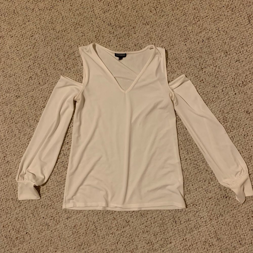 Express off the shoulder long sleeve top